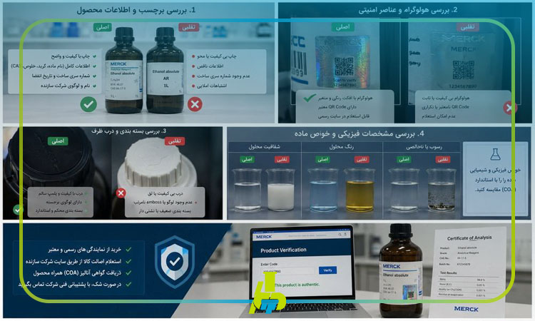 تشخیص مواد شیمیایی آزمایشگاهی اصل از تقلبی؛ راهنمای کامل خرید